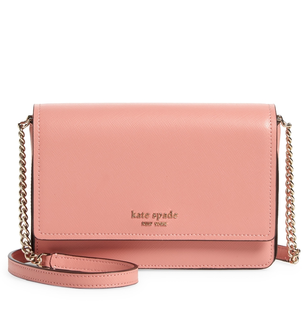 Kate Spade New York Spencer Saffiano Leather Flap Chain Wallet - Picture 1 of 6